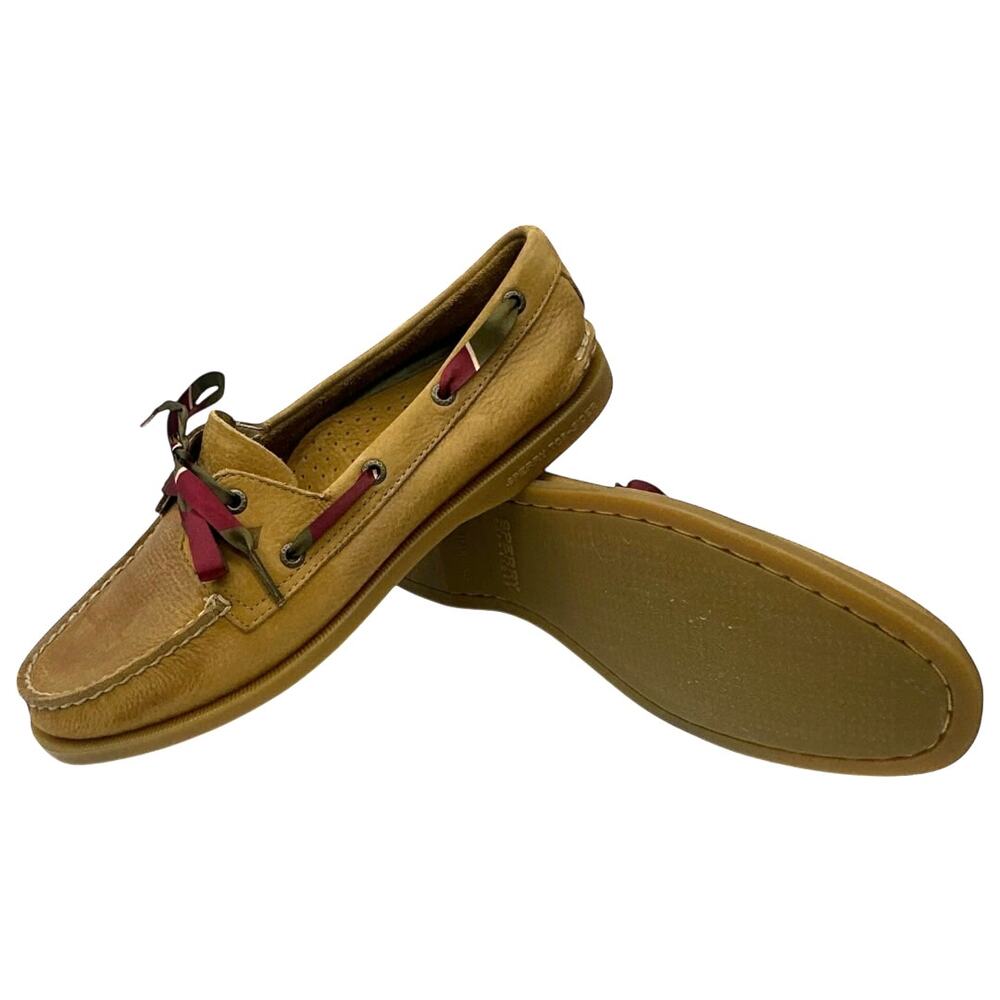 Sperry Authentic Original 2-Eye Women's 9 Tan Leather Prep Boat Shoe Classic